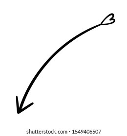 Arrow, pointer on a white background vector illustration