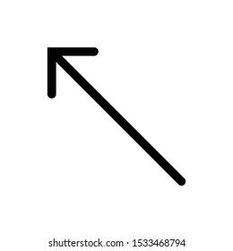Arrow pointer top left icon vector flat trendy