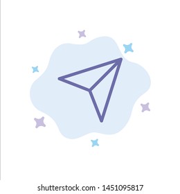 Arrow, Pointer, Up, Next Blue Icon on Abstract Cloud Background