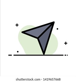 Arrow, Pointer, Up, Next  Business Flat Line Filled Icon Vector Banner Template