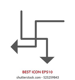 arrow, pointer, vector icon, eps10