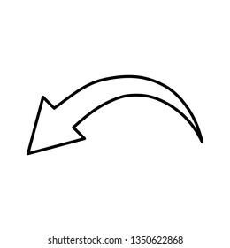arrow pointer  web icon flat on white background vector
