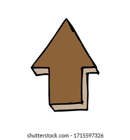 Arrow pointers hand-drawn vector sketch.