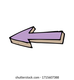 Arrow pointers hand-drawn vector sketch