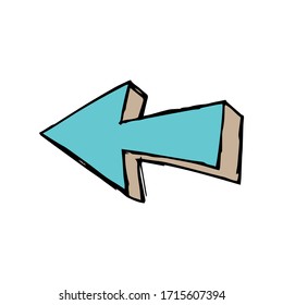 Arrow pointers hand-drawn vector sketch