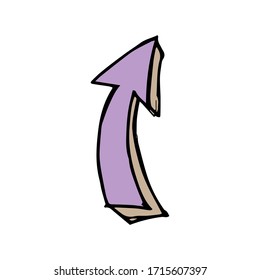 Arrow pointers hand-drawn vector sketch