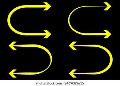 Arrow pointing both sides, direction sign, right and left side arrow icon.