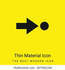Arrow Pointing A Circle minimal bright yellow material icon