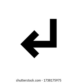 arrow pointing down, download button isolated on white, simple arrow for icon flat line, black arrow down direction, arrow sign of next download and upload concept, vector