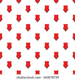 Arrow is pointing down pattern. Cartoon illustration of arrow is pointing down vector pattern for web