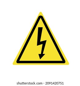 arrow pointing down to signs, safety car electricity hazard symbol, high voltage, angle, triangle, warning sign