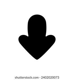 arrow pointing downwards. sign arrow. arrow icon
