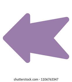 
An arrow pointing left, flat icon design

