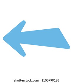 
An arrow pointing left, flat icon design
