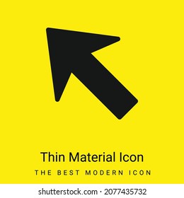 Arrow Pointing Up Left minimal bright yellow material icon