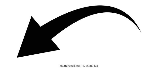 Arrow pointing to the left a minimalist design .  Flat style. Arrow icon for your web site design, logo, app, UI. Arrow indicated the direction symbol. 