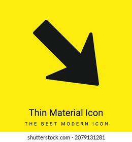 Icono de material amarillo brillante mínimo hacia abajo