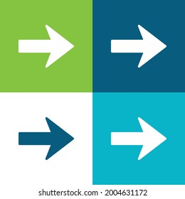 Arrow Pointing To Right Flat four color minimal icon set