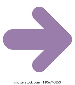 
An arrow pointing right, flat icon design 
