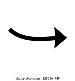 Arrow pointing right Glyph Black Icon
