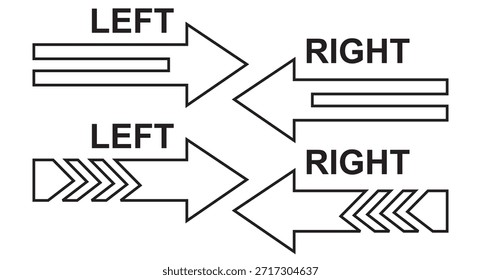 flecha que apunta al ícono derecho. signo de flechas de dirección. Elementos de Vector.