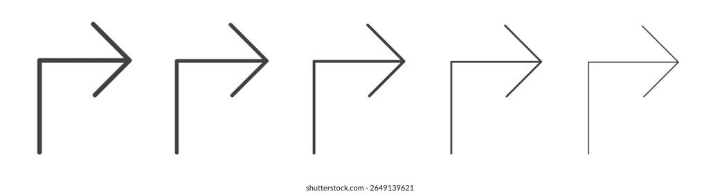 Flecha que apunta al icono derecho ilustración simple logotipo arte