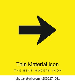 Arrow Pointing To Right minimal bright yellow material icon