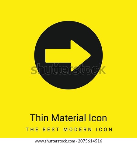 Arrow Pointing To Right minimal bright yellow material icon