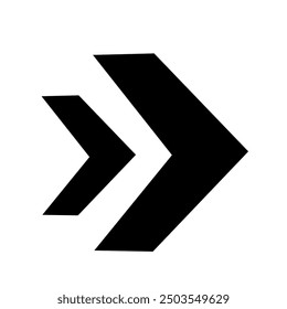  arrow pointing right, simple solid white background