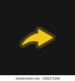 Pfeil nach rechts leuchtendes Neonsymbol