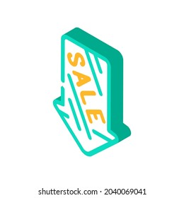 arrow pointing sale isometric icon vector. arrow pointing sale sign. isolated symbol illustration