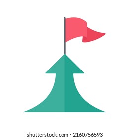 arrow pointing towards the target The concept of striving for success