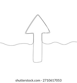 Flecha apuntando hacia arriba. Icono direccional. Símbolo de movimiento de ascenso. Emblema de navegación por Vector.