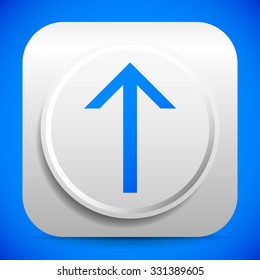 Arrow pointing up. Road sign concept.