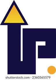 Flecha hacia arriba en una plantilla de diseño de logotipo. Representa el progreso.