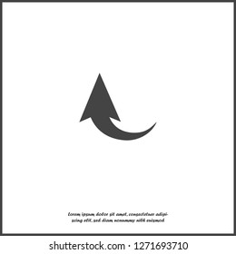 Arrow pointing upwards. Arrow vector icon on white isolated background. Layers grouped for easy editing illustration