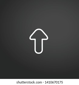 Arrow Pointing Upwards vector icon. Arrow Pointing Upwards concept stroke symbol design. Thin graphic elements vector illustration, outline pattern for your web site design, logo, UI. EPS 10.