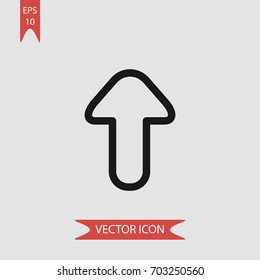 Arrow pointing upwards vector icon illustration symbol