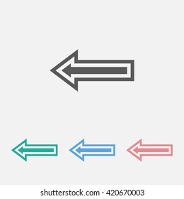 arrow points to the left icon