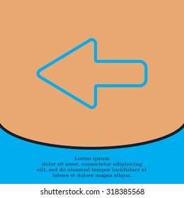 Arrow points to the left line icon