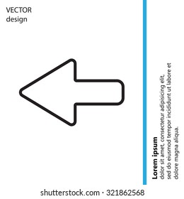 Arrow points to the left line icon