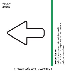 Arrow points to the left line icon
