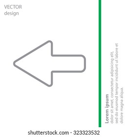 Arrow points to the left line icon