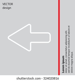 Arrow points to the left line icon