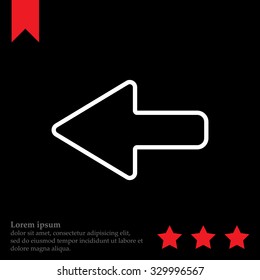 Arrow points to the left line icon