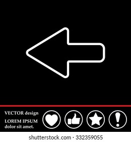 Arrow points to the left line icon