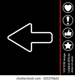 Arrow points to the left line icon