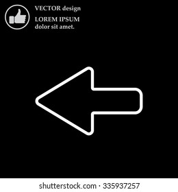 Arrow points to the left line icon