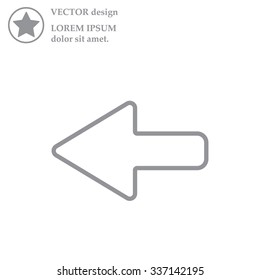 Arrow points to the left line icon