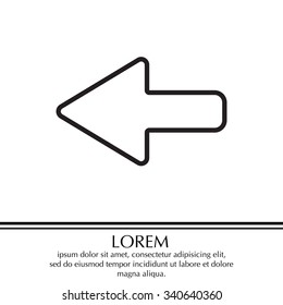Arrow points to the left line icon
